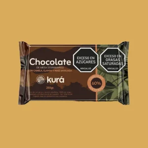 Chocolate de mesa amargo con canela, clavos y nuez moscada