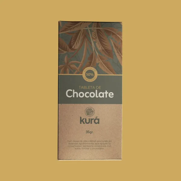 Tableta de chocolate al 50%. 35 grs